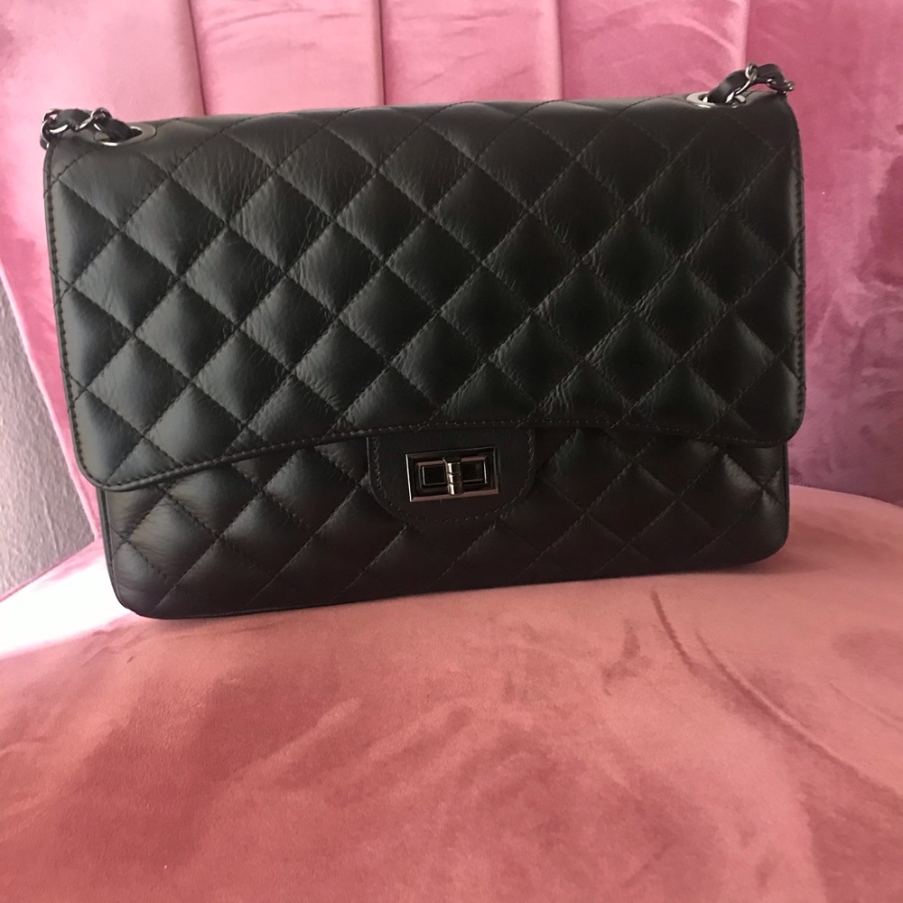 Fashion Drug Jumbo Black Bag Silver